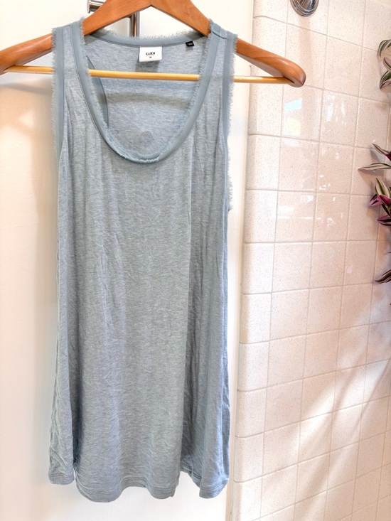 CAbi Tops - CAbi Womens Blue Racerback Iris Tank Soze Medium Scoop Neck Feathered Fairy